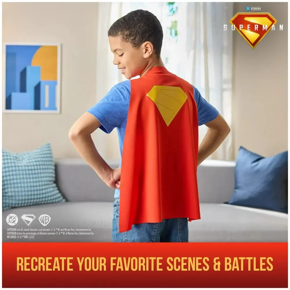 DC Comics, SUPERMAN Power Cape Set, Super Heroes Halloween Costume for Kids with